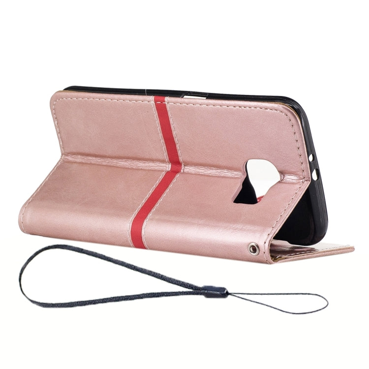 For Galaxy S6 / G920 Crazy Horse Texture PU Leather Horizontal Flip Leather Case with Holder & Card Slots & Wallet & Photo Frame & Lanyard