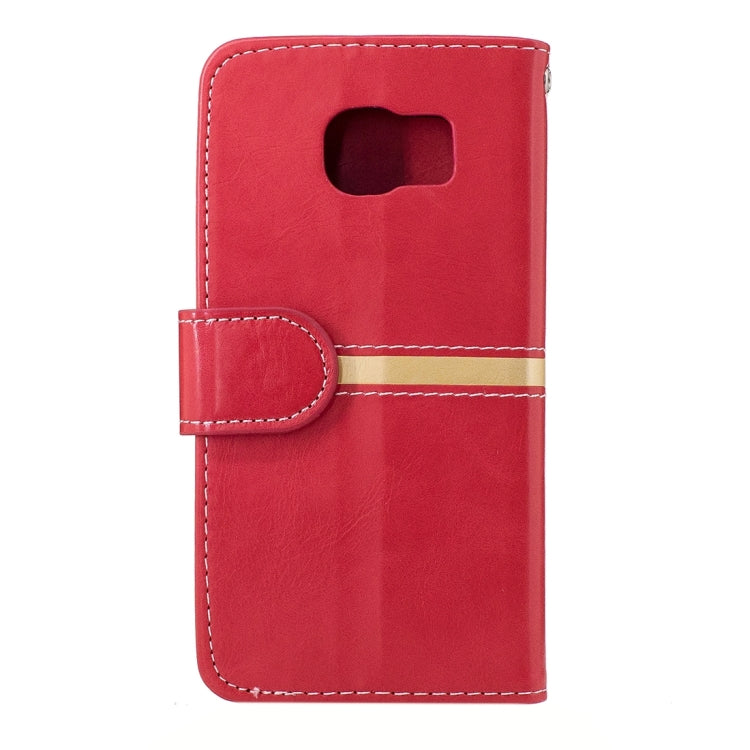 For Galaxy S6 / G920 Crazy Horse Texture PU Leather Horizontal Flip Leather Case with Holder & Card Slots & Wallet & Photo Frame & Lanyard
