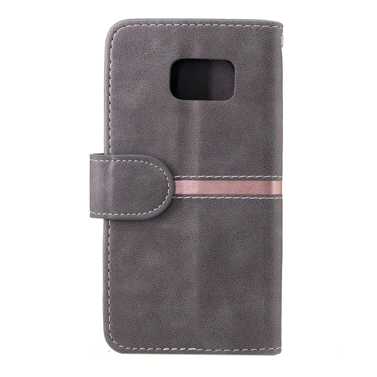 For Galaxy S6 Edge / G925 Crazy Horse Texture PU Leather Horizontal Flip Leather Case with Holder & Card Slots & Wallet & Photo Frame & Lanyard
