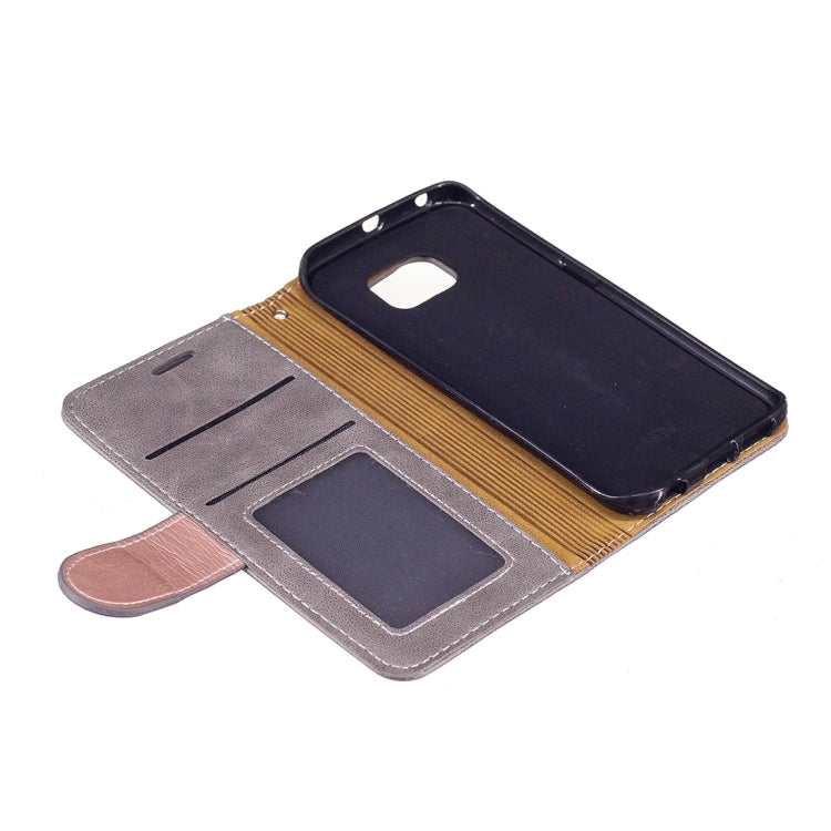For Galaxy S6 Edge / G925 Crazy Horse Texture PU Leather Horizontal Flip Leather Case with Holder & Card Slots & Wallet & Photo Frame & Lanyard