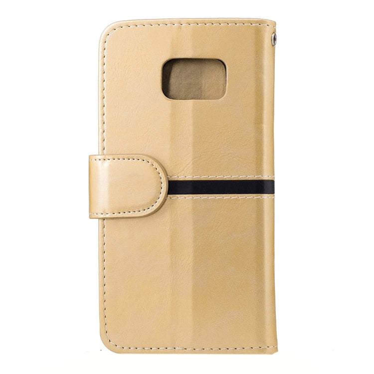 For Galaxy S6 Edge / G925 Crazy Horse Texture PU Leather Horizontal Flip Leather Case with Holder & Card Slots & Wallet & Photo Frame & Lanyard