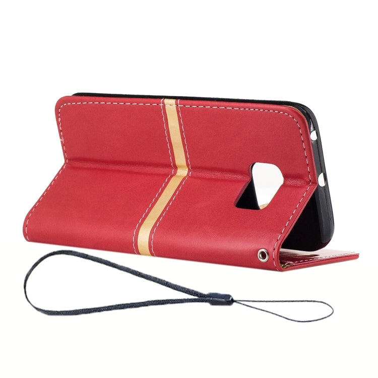 For Galaxy S6 Edge / G925 Crazy Horse Texture PU Leather Horizontal Flip Leather Case with Holder & Card Slots & Wallet & Photo Frame & Lanyard