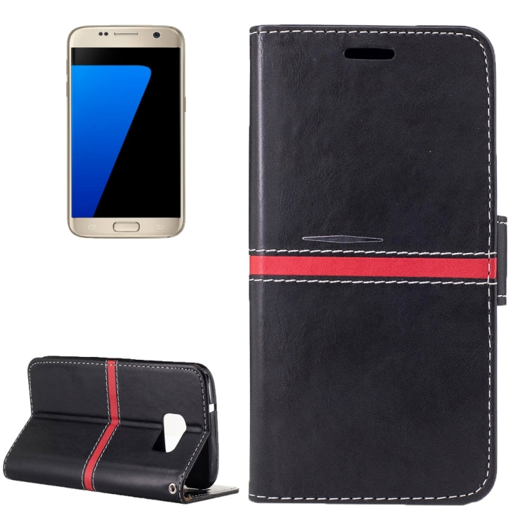 For Galaxy S7 / G930 Crazy Horse Texture PU Leather Horizontal Flip Leather Case with Holder & Card Slots & Wallet & Photo Frame & Lanyard