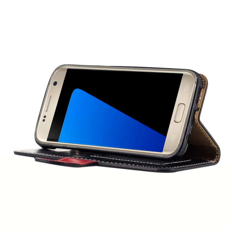 For Galaxy S7 / G930 Crazy Horse Texture PU Leather Horizontal Flip Leather Case with Holder & Card Slots & Wallet & Photo Frame & Lanyard