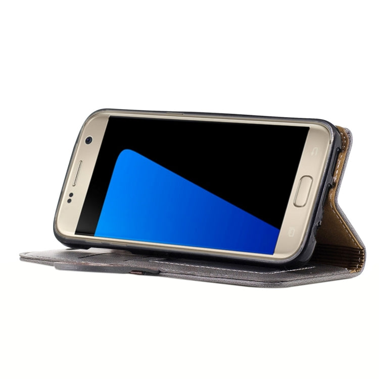 For Galaxy S7 / G930 Crazy Horse Texture PU Leather Horizontal Flip Leather Case with Holder & Card Slots & Wallet & Photo Frame & Lanyard