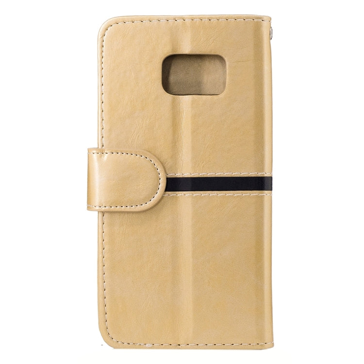 For Galaxy S7 / G930 Crazy Horse Texture PU Leather Horizontal Flip Leather Case with Holder & Card Slots & Wallet & Photo Frame & Lanyard
