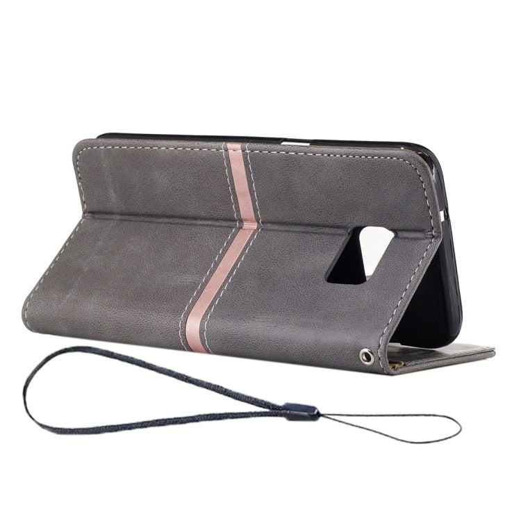 For Galaxy S7 Edge / G935 Crazy Horse Texture PU Leather Horizontal Flip Leather Case with Holder & Card Slots & Wallet & Photo Frame & Lanyard