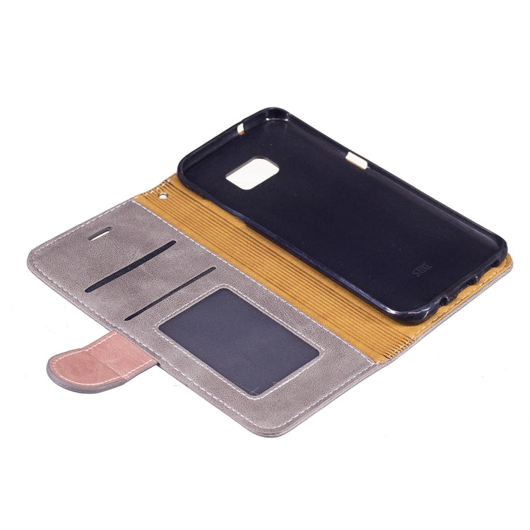 For Galaxy S7 Edge / G935 Crazy Horse Texture PU Leather Horizontal Flip Leather Case with Holder & Card Slots & Wallet & Photo Frame & Lanyard
