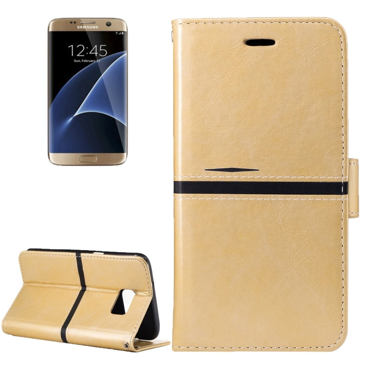 For Galaxy S7 Edge / G935 Crazy Horse Texture PU Leather Horizontal Flip Leather Case with Holder & Card Slots & Wallet & Photo Frame & Lanyard