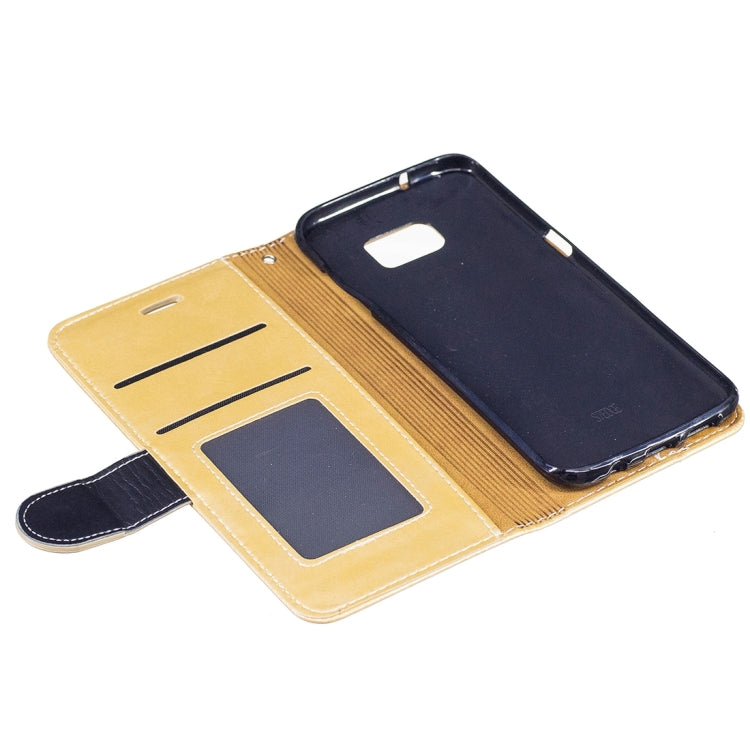 For Galaxy S7 Edge / G935 Crazy Horse Texture PU Leather Horizontal Flip Leather Case with Holder & Card Slots & Wallet & Photo Frame & Lanyard