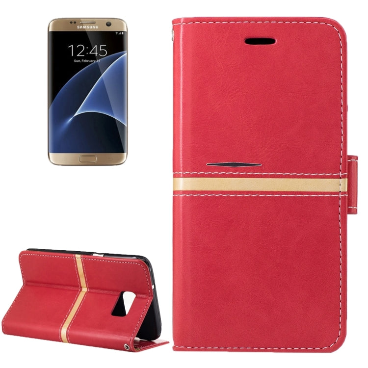 For Galaxy S7 Edge / G935 Crazy Horse Texture PU Leather Horizontal Flip Leather Case with Holder & Card Slots & Wallet & Photo Frame & Lanyard