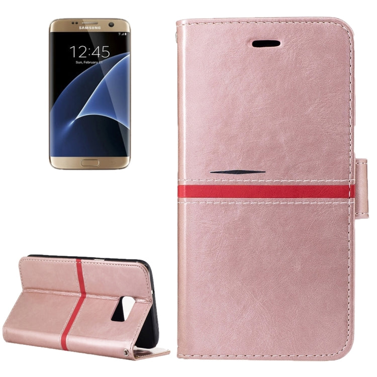 For Galaxy S7 Edge / G935 Crazy Horse Texture PU Leather Horizontal Flip Leather Case with Holder & Card Slots & Wallet & Photo Frame & Lanyard