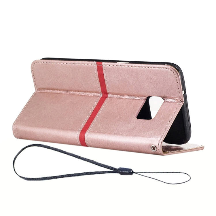 For Galaxy S7 Edge / G935 Crazy Horse Texture PU Leather Horizontal Flip Leather Case with Holder & Card Slots & Wallet & Photo Frame & Lanyard