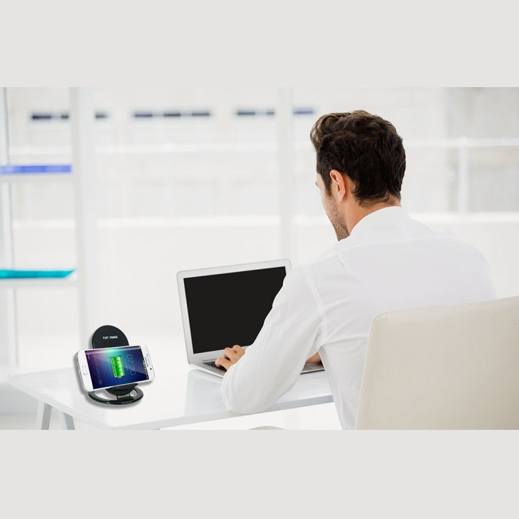 N900 Universal 2-coils Fast Wireless Stand Charger(Black)