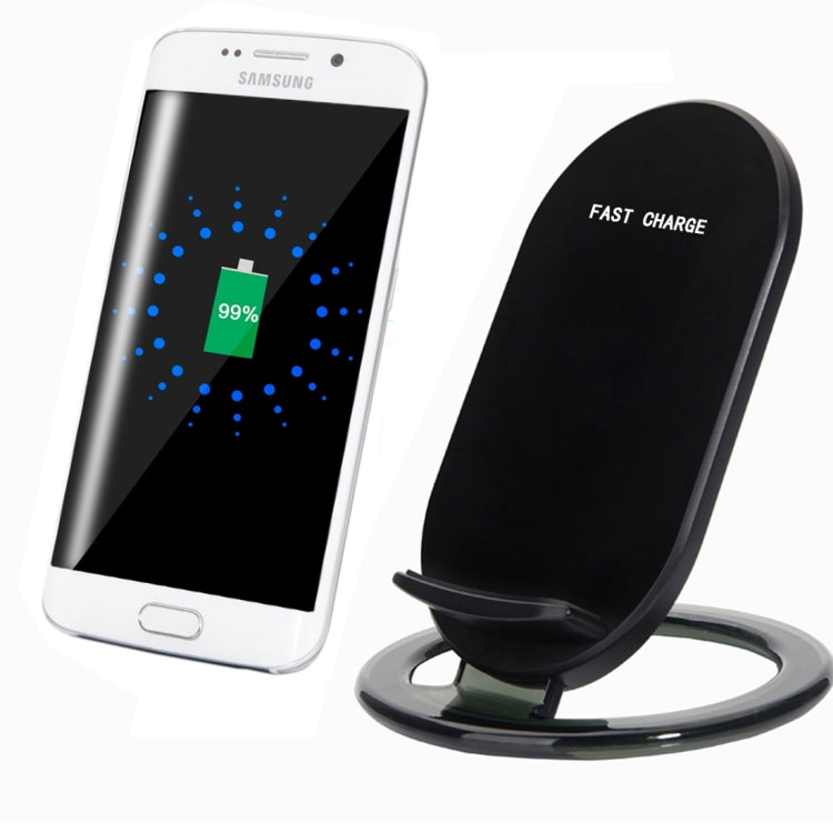 N900 Universal 2-coils Fast Wireless Stand Charger(Black)