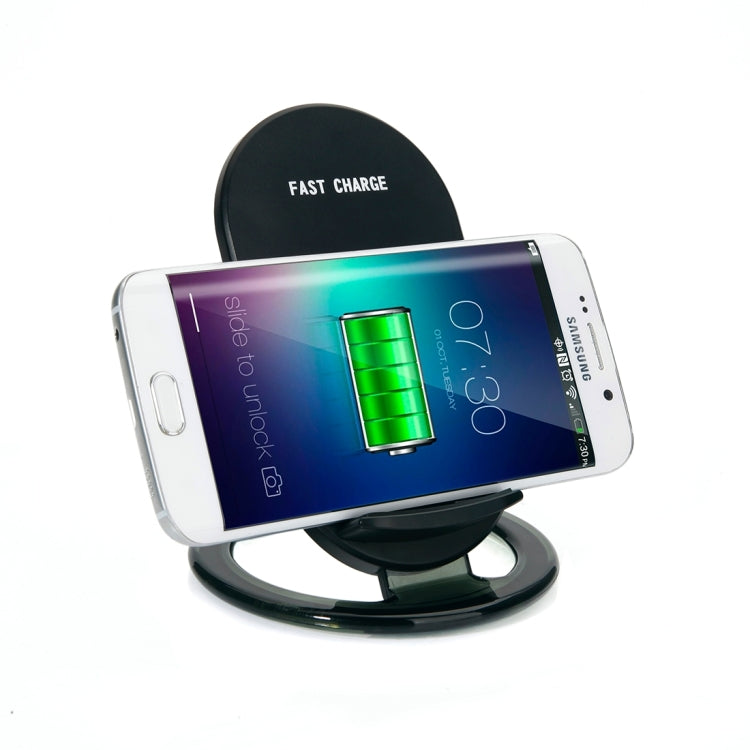 N900 Universal 2-coils Fast Wireless Stand Charger(Black)