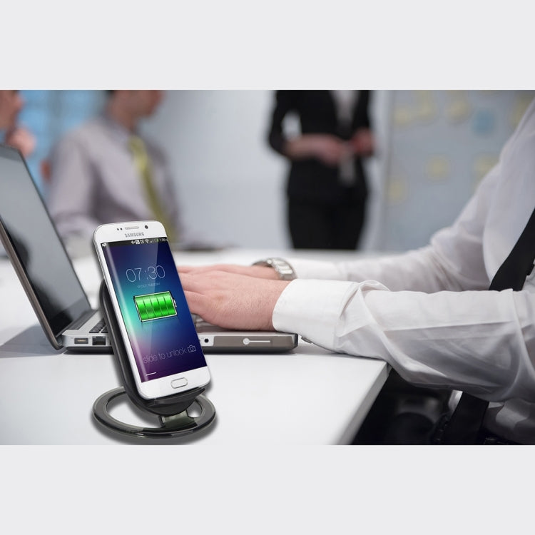 N900 Universal 2-coils Fast Wireless Stand Charger(Black)