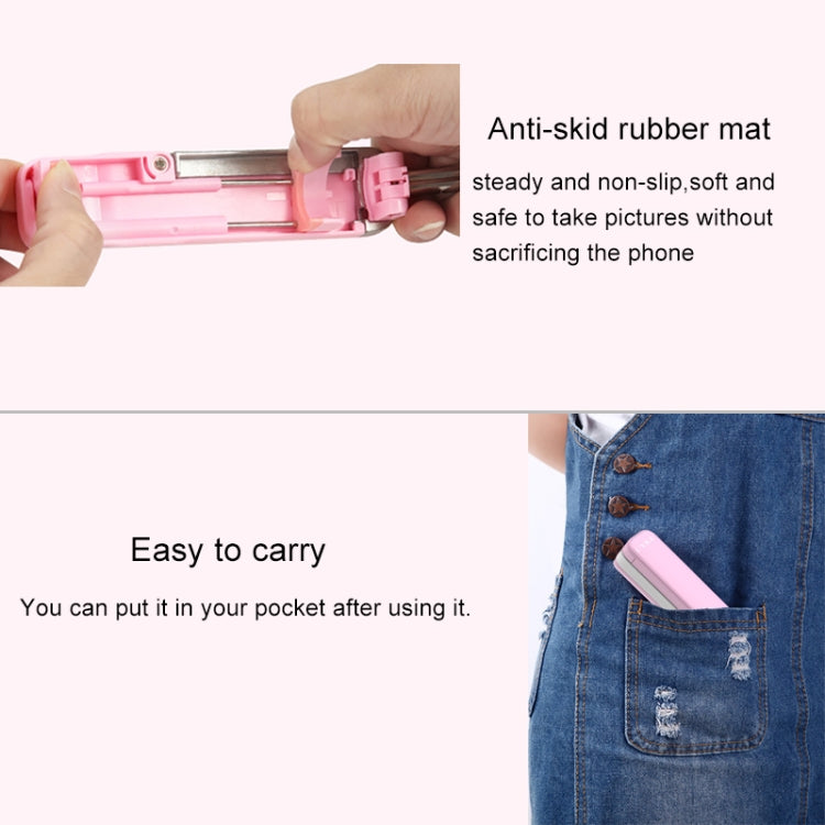 CYKE M1 Mini Universal Foldable Hidden One-piece Wireless Bluetooth Selfie Stick without Fill Light