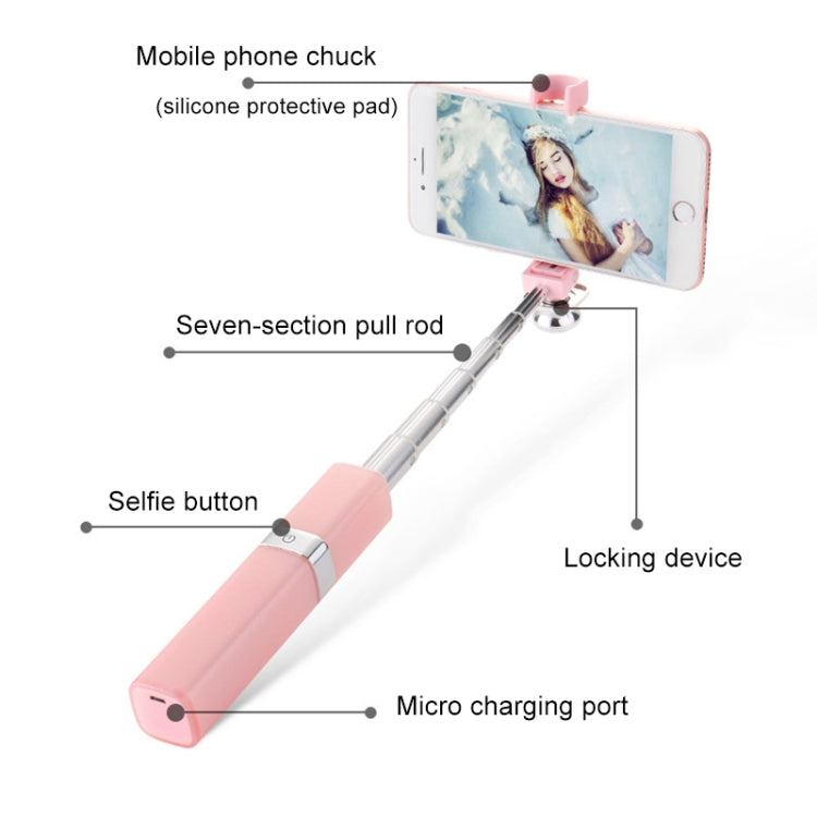 CYKE S1 Universal Hidden One-piece Lipstick Shape Wireless Bluetooth Selfie Stick