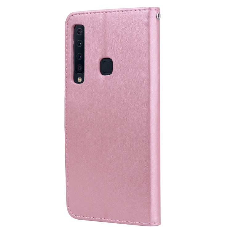 Rose Embossed Horizontal Flip PU Leather Case for Samsung Galaxy A9 (2018) , with Holder & Card Slots & Wallet