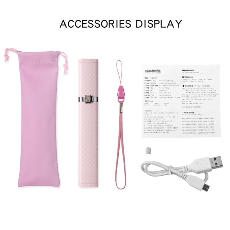 CYKE S3 Hidden One-piece Lipstick Shape Wired Control Selfie Stick with Rear Mirror(White)