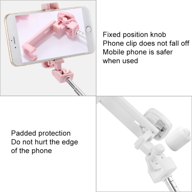 CYKE S3 Hidden One-piece Lipstick Shape Wireless Bluetooth Selfie Stick with Rear Mirror(Pink)