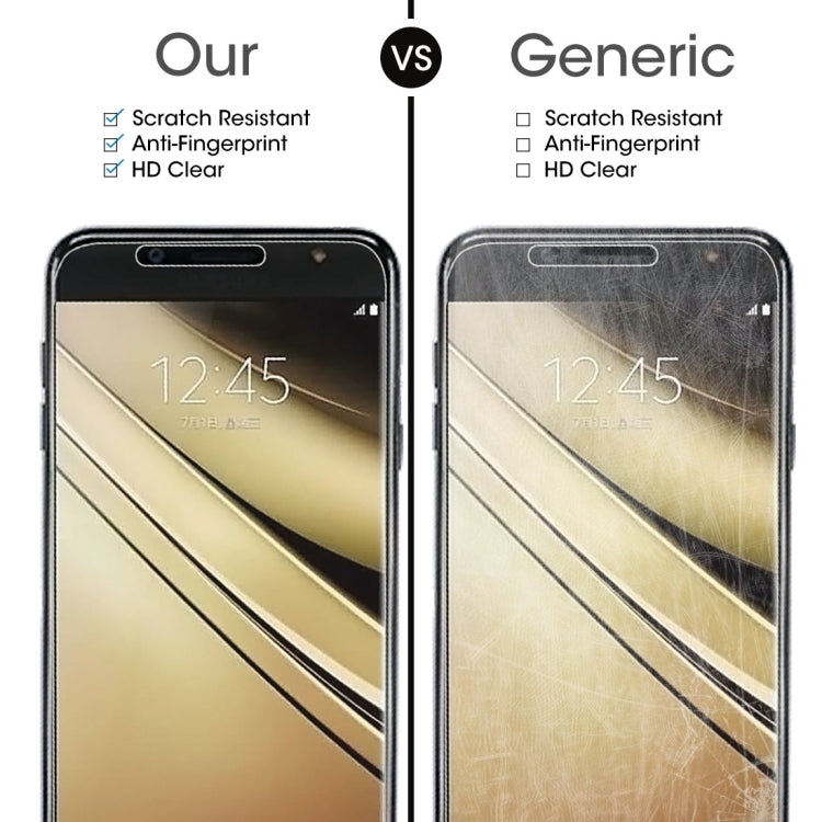50 PCS 9H 2.5D Tempered Glass Film for Galaxy C7 (2017)