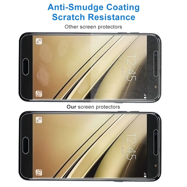 50 PCS 9H 2.5D Tempered Glass Film for Galaxy C7 (2017)