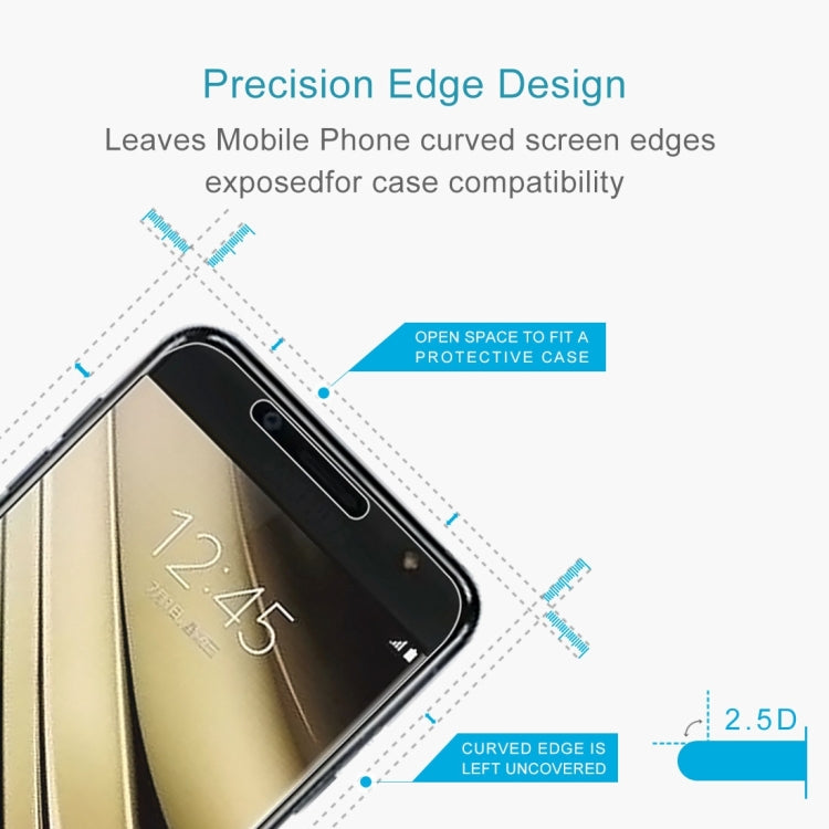 100 PCS 9H 2.5D Tempered Glass Film for Galaxy C7 (2017)