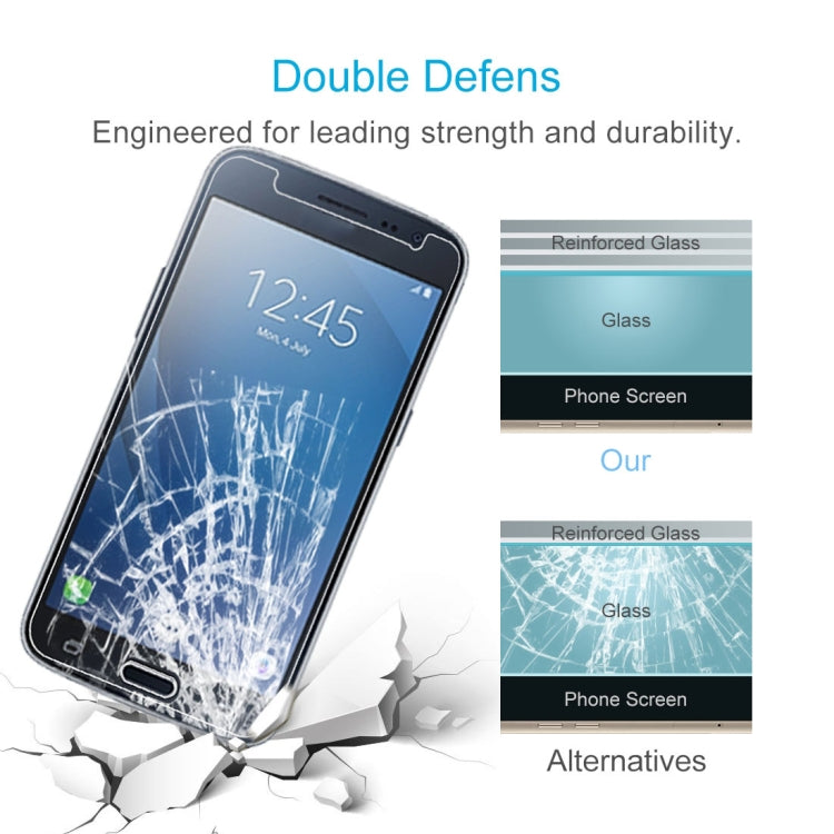 100 PCS 9H 2.5D Tempered Glass Film for Galaxy J2 (2016)