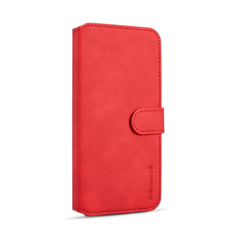 DG.MING Retro Oil Side Horizontal Flip Case for Galaxy A40, with Holder & Card Slots & Wallet