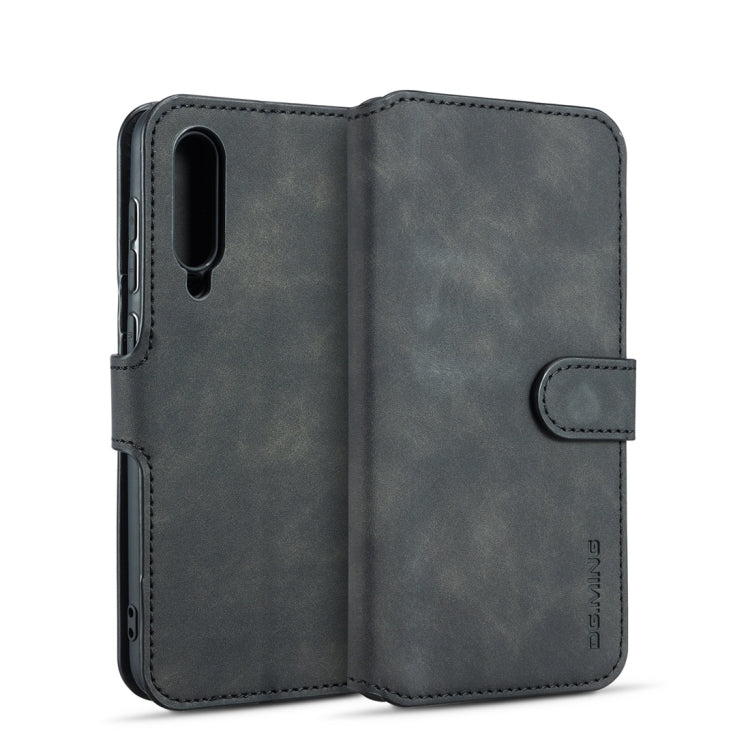 DG.MING Retro Oil Side Horizontal Flip Case for Galaxy A70, with Holder & Card Slots & Wallet
