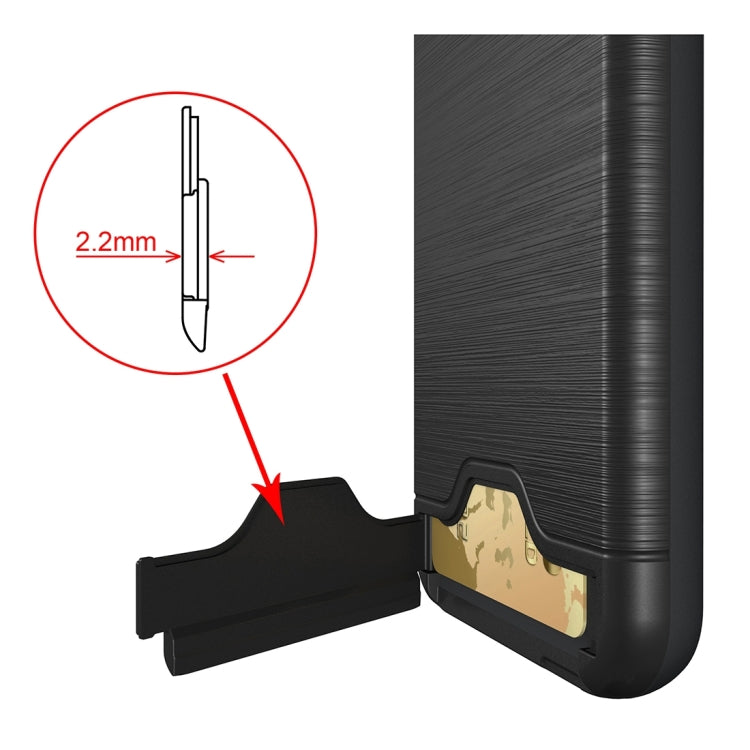 For Galaxy J3 (2017) / J3 Prime(US Version) Brushed Texture Separable PC + TPU Protective Combination Back Case with Holder & Card Slot