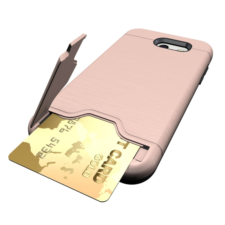 For Galaxy J3 (2017) / J3 Prime(US Version) Brushed Texture Separable PC + TPU Protective Combination Back Case with Holder & Card Slot