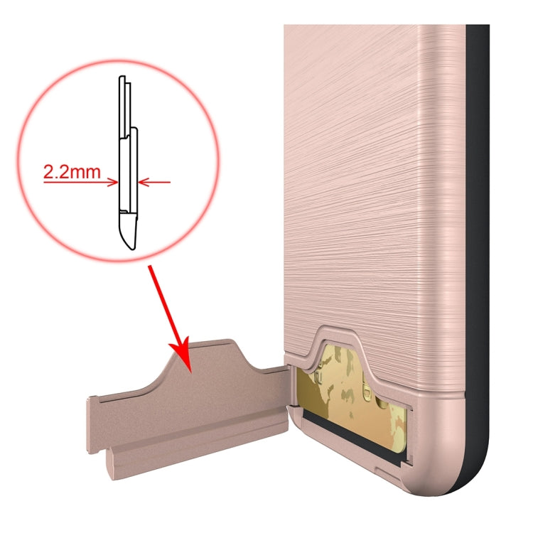 For Galaxy J3 (2017) / J3 Prime(US Version) Brushed Texture Separable PC + TPU Protective Combination Back Case with Holder & Card Slot