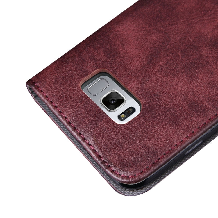For Galaxy S8 + / G9550 Bronze Texture Casual Style with Absorption Horizontal Flip Leather Case with Holder & Card Slots & Wallet