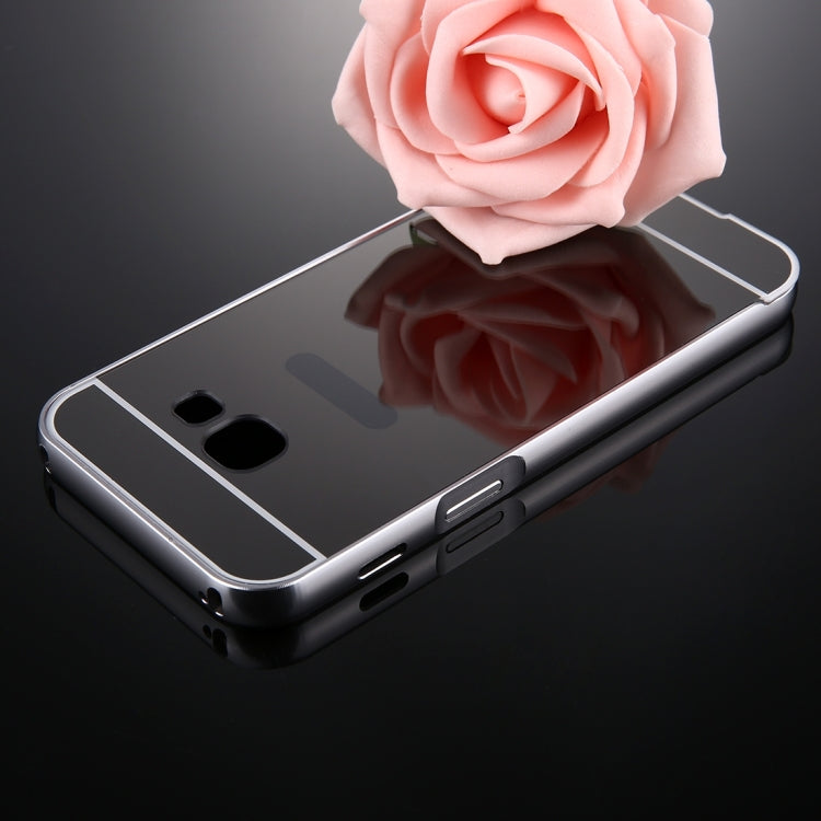 For Galaxy A3 (2017) / A320 Mirror Push Pull Back Shell Cover + Electroplating Bumper Frame Protective Combination Case