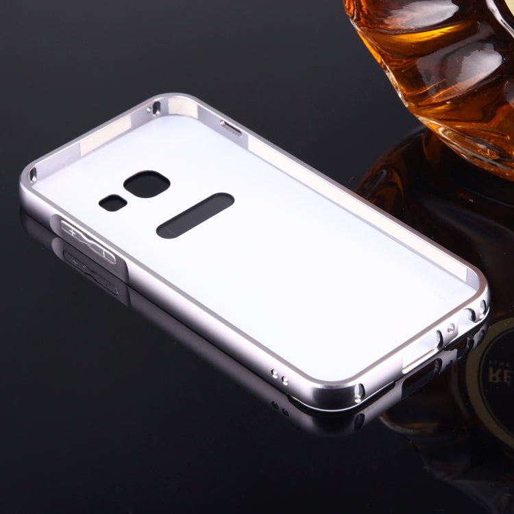 For Galaxy A3 (2017) / A320 Mirror Push Pull Back Shell Cover + Electroplating Bumper Frame Protective Combination Case