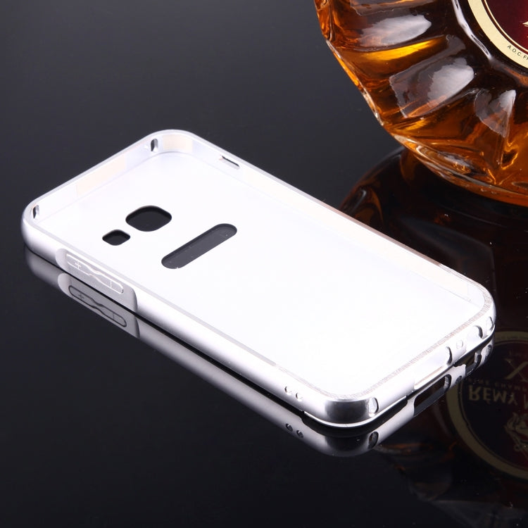 For Galaxy A3 (2017) / A320 Mirror Push Pull Back Shell Cover + Electroplating Bumper Frame Protective Combination Case