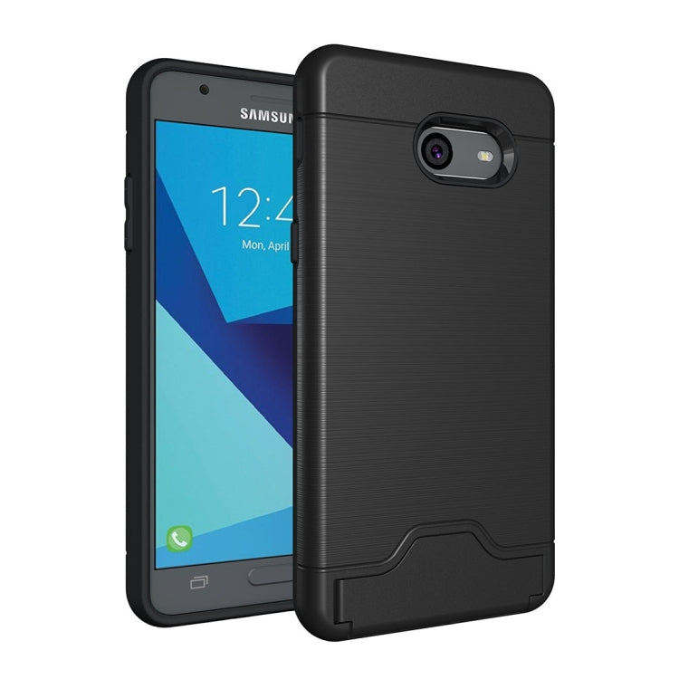 For Galaxy J5 (2017)(US Version) Brushed Texture Separable PC + TPU Protective Combination Back Case with Holder & Card Slot