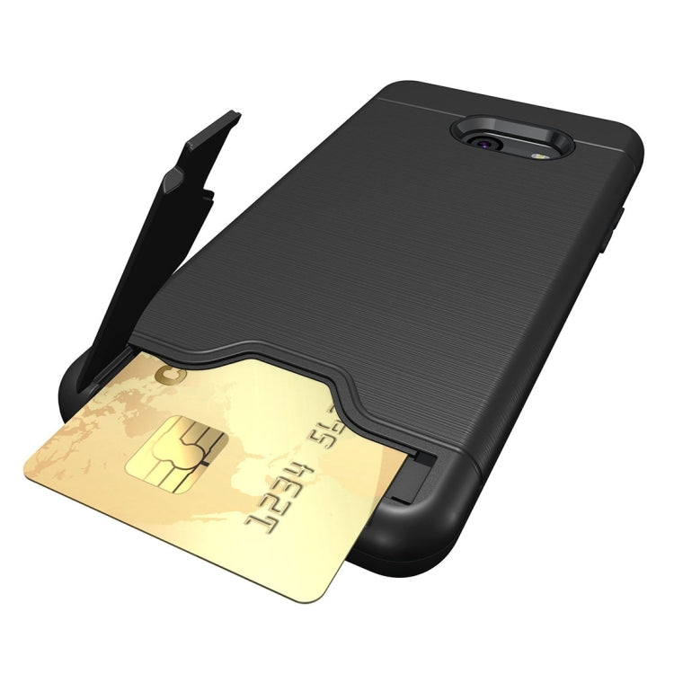 For Galaxy J5 (2017)(US Version) Brushed Texture Separable PC + TPU Protective Combination Back Case with Holder & Card Slot