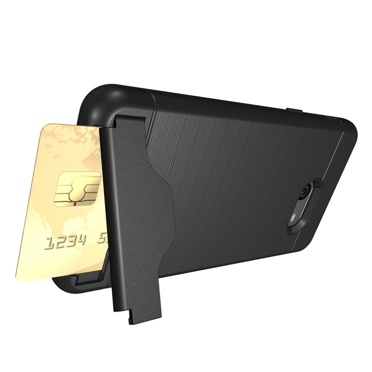 For Galaxy J5 (2017)(US Version) Brushed Texture Separable PC + TPU Protective Combination Back Case with Holder & Card Slot