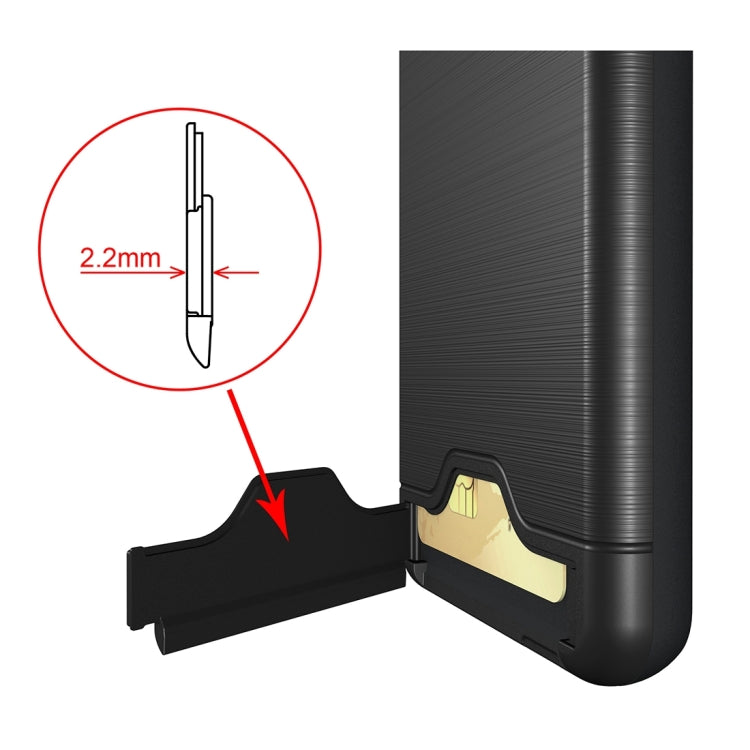 For Galaxy J5 (2017)(US Version) Brushed Texture Separable PC + TPU Protective Combination Back Case with Holder & Card Slot