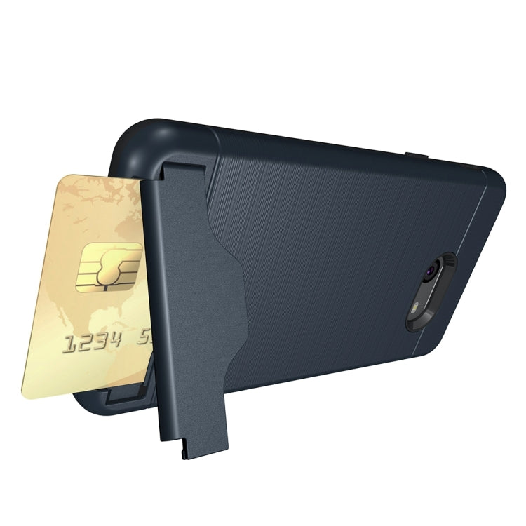 For Galaxy J5 (2017)(US Version) Brushed Texture Separable PC + TPU Protective Combination Back Case with Holder & Card Slot