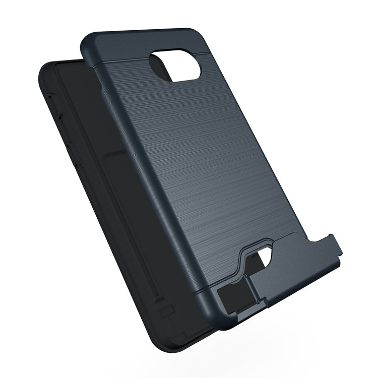 For Galaxy J5 (2017)(US Version) Brushed Texture Separable PC + TPU Protective Combination Back Case with Holder & Card Slot