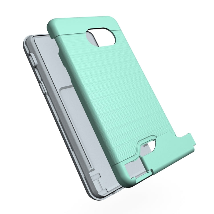 For Galaxy J5 (2017)(US Version) Brushed Texture Separable PC + TPU Protective Combination Back Case with Holder & Card Slot