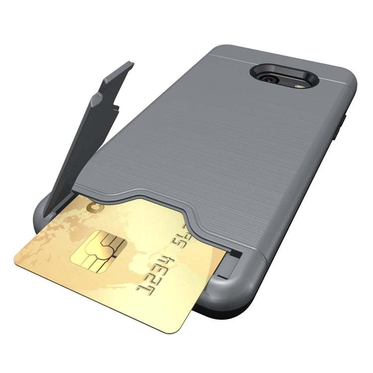 For Galaxy J5 (2017)(US Version) Brushed Texture Separable PC + TPU Protective Combination Back Case with Holder & Card Slot