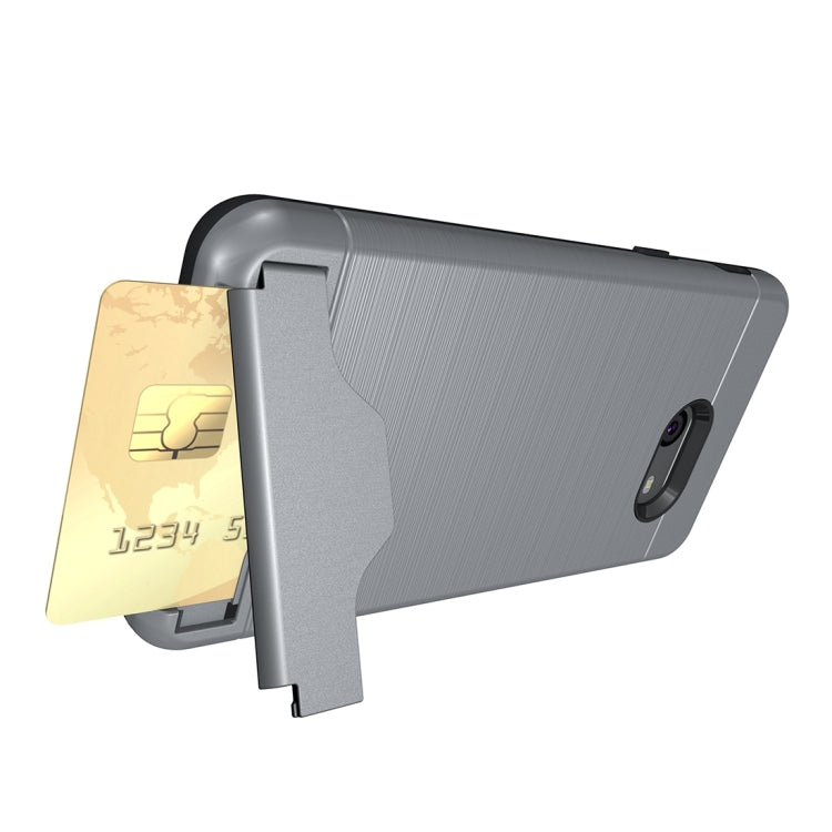 For Galaxy J5 (2017)(US Version) Brushed Texture Separable PC + TPU Protective Combination Back Case with Holder & Card Slot