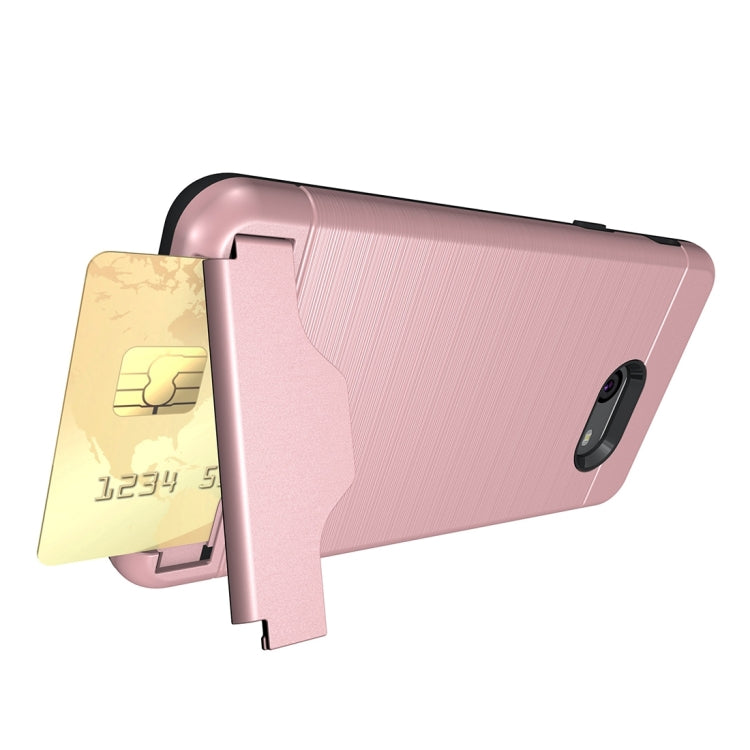 For Galaxy J5 (2017)(US Version) Brushed Texture Separable PC + TPU Protective Combination Back Case with Holder & Card Slot