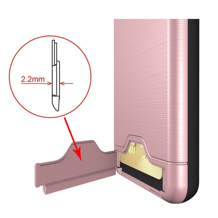 For Galaxy J5 (2017)(US Version) Brushed Texture Separable PC + TPU Protective Combination Back Case with Holder & Card Slot